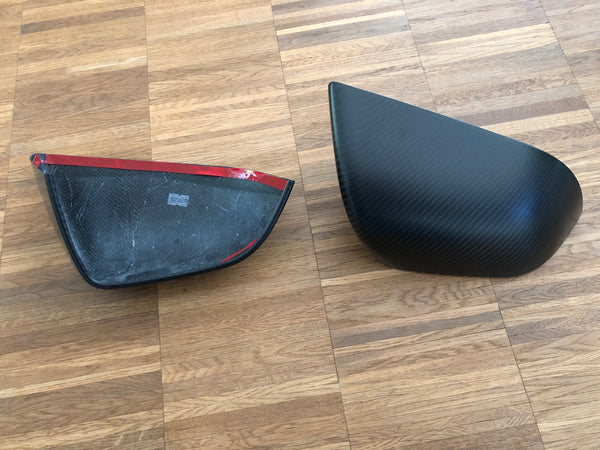 Tesla Model Y ekte karbon speildeksler - matt