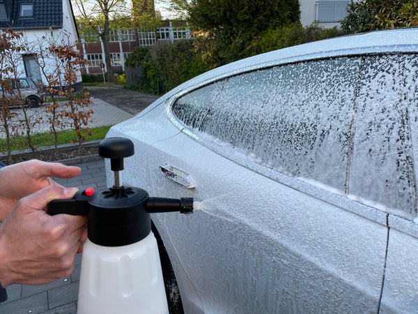 Sprayflaske for snøskum, skumsprøyte med håndpumpe