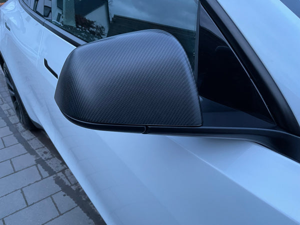 Tesla Model Y ekte karbon speildeksler - matt
