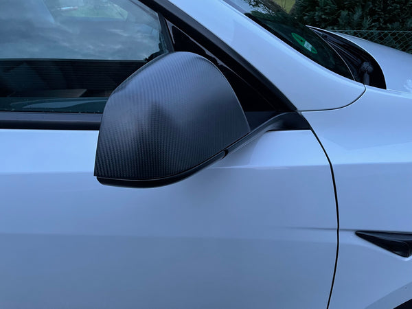 Tesla Model Y ekte karbon speildeksler - matt
