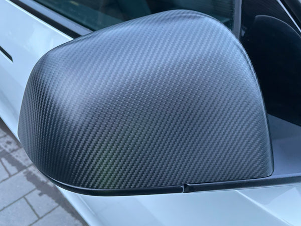 Tesla Model Y ekte karbon speildeksler - matt