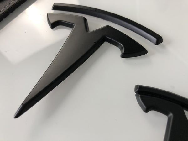 T-Logo sett for front, bak og ratt for Model Y - caps