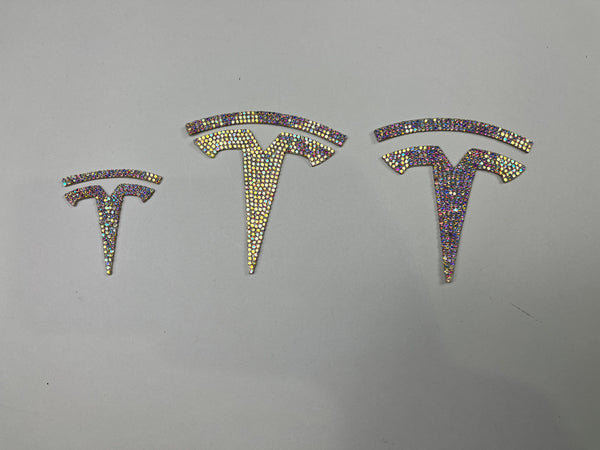 Tesla Model S - T-Logo Diamond Decal Sett med 3
