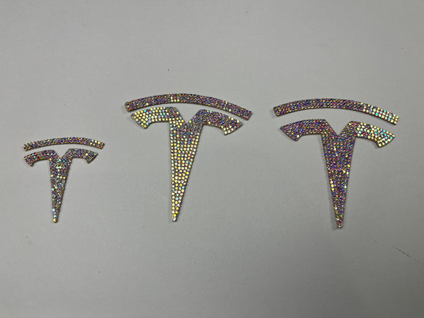 Tesla Model S - T-Logo Diamond Decal Sett med 3