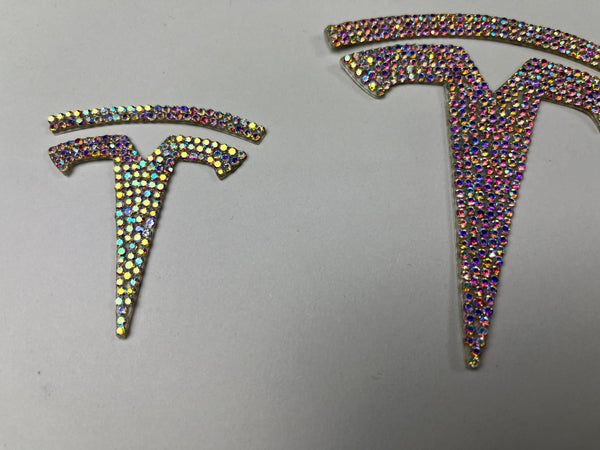 Tesla Model S - T-Logo Diamond Decal Sett med 3