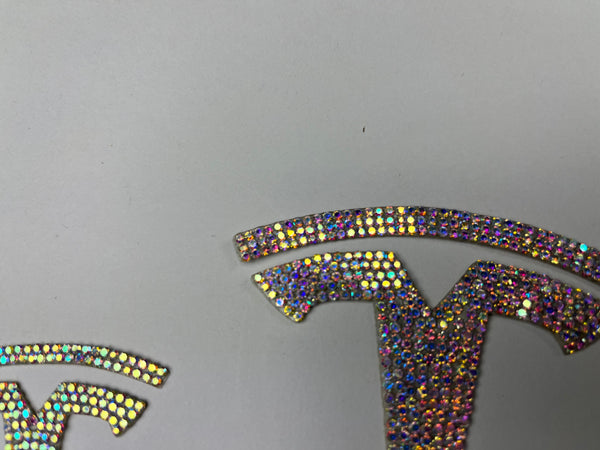 Tesla Model S - T-Logo Diamond Decal Sett med 3