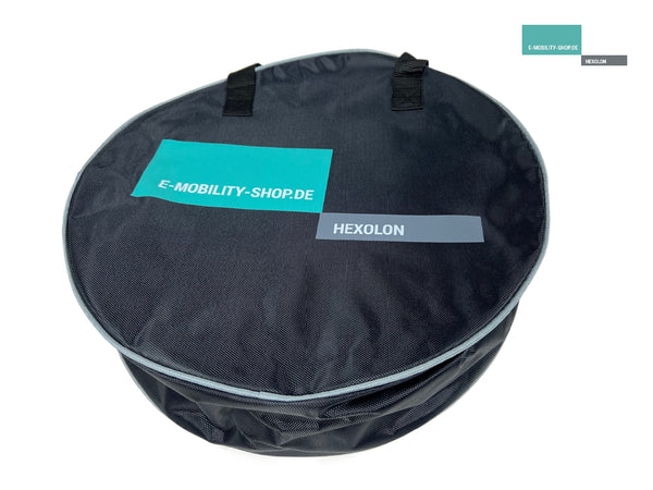 Type 2 ladekabelbag rund med logo - E-Mobility Shop