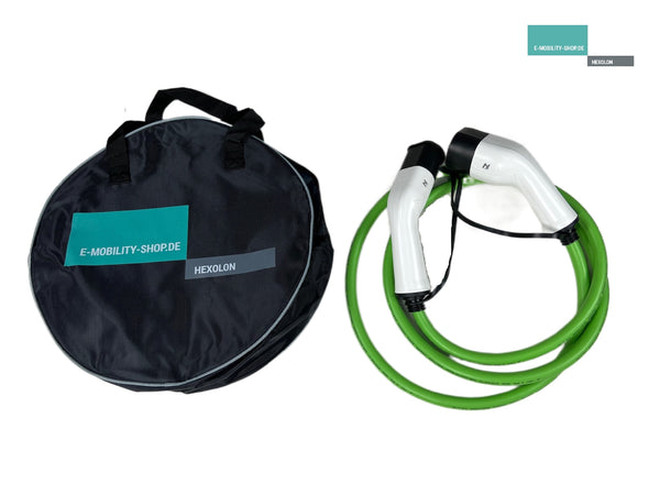 Type 2 ladekabelbag rund med logo - E-Mobility Shop