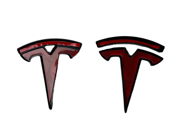 T-logosett foran og bak for Model S caps