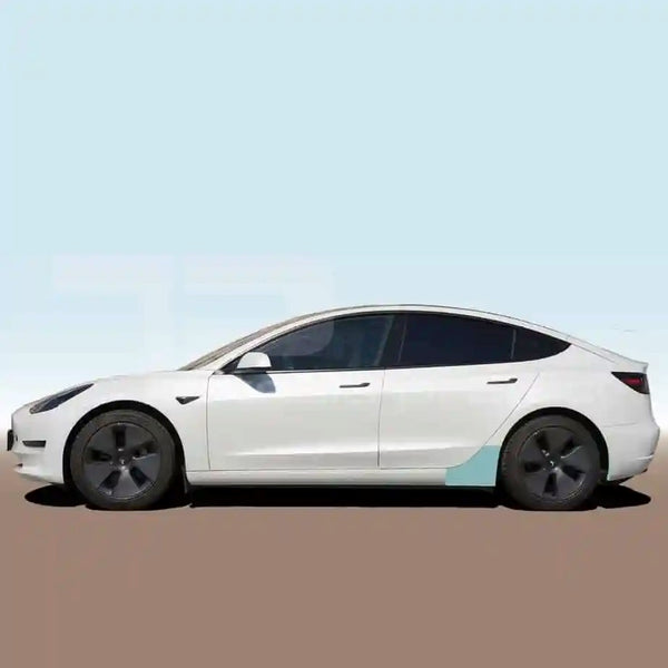 Tesla Model 3 beskyttelsesfilm - sett med 4, vippearm bak og hjulbue