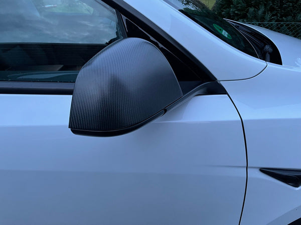 Tesla Model 3 Ekte karbon speildeksler - matt