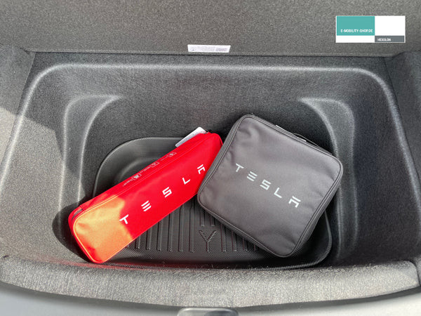 Tesla Model Y kabelrom allværs beskyttelsesmatte - stripedesign - Tool Box Mat